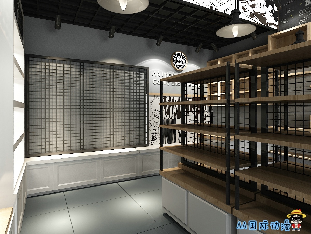 奶茶店,动漫奶茶店,风尚动漫奶茶店店面装修设计图喀什倡导新主题图片