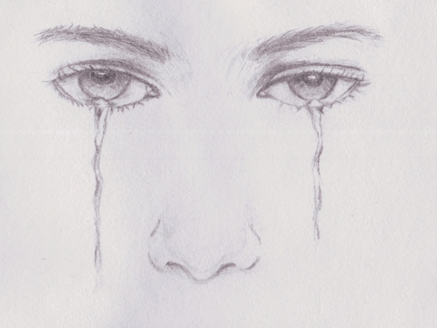 流泪的眼睛素描