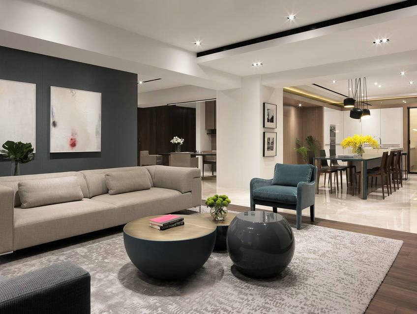 贵阳高端黑白灰装修风格样板间,黑白灰装修效果图,黑白灰设计!