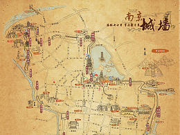 纪念南京城墙650年-手绘地图图片
