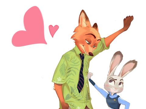 《疯狂动物城》尼克and朱迪