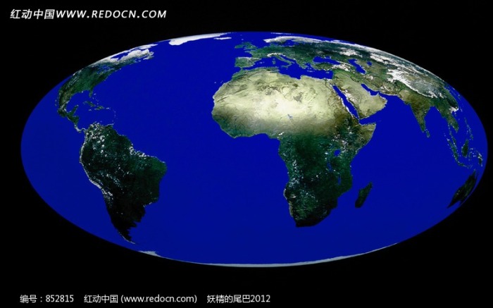 黑色背景上的椭圆形地球地图图片