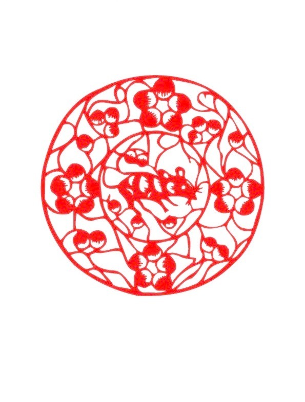 民间艺术剪纸鼠ai矢量图32