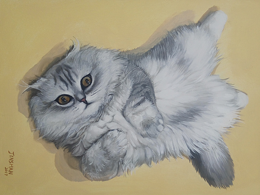 糯糯,油画步骤图