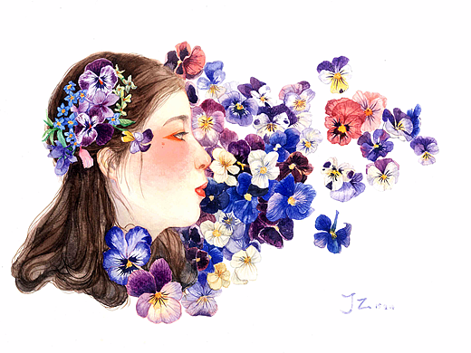 花与少女