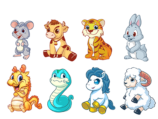 十二生肖卡通设计