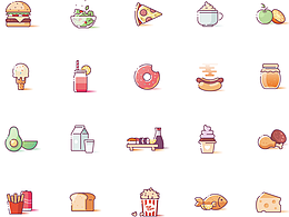 一套关于食物的icon