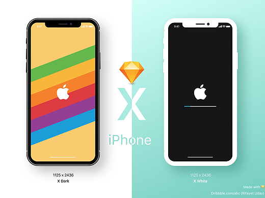 iPhone X 手机样机psd、sketch