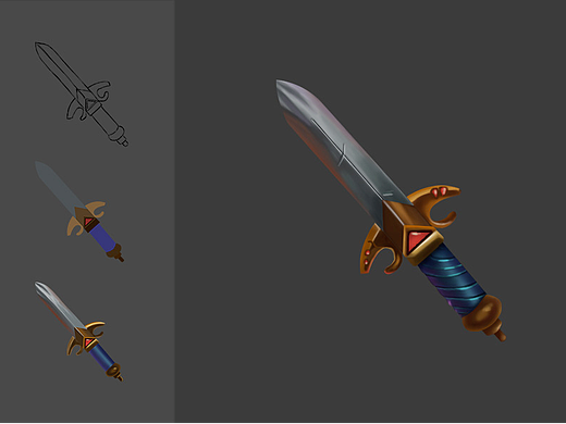 【日常练习】游戏图标 (琵琶、剑、斧头、锤子、书)