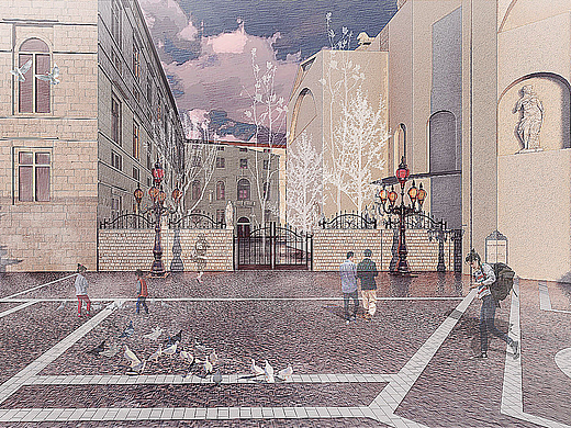 建筑平面插画