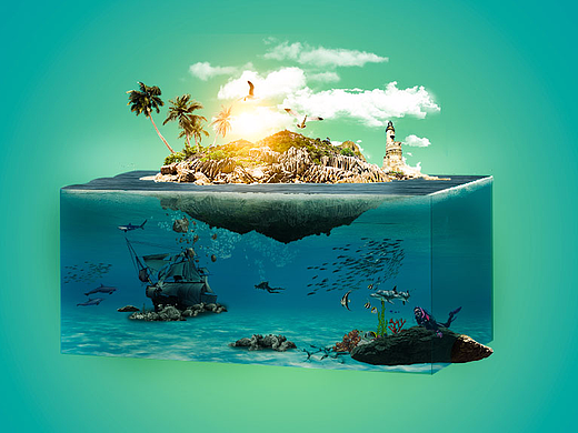 深海效果練習（個人主頁-ZMjIzMjU2ODA=） - 運營設計 - 站酷設計師硯舒1110原創(chuàng)素材 - 站酷ZCOOL