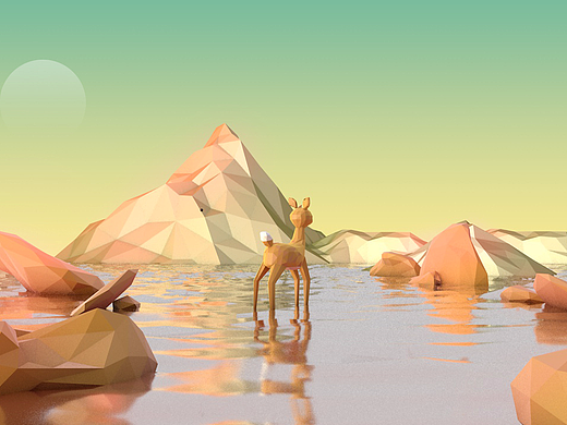 c4d-low poly 风格建模