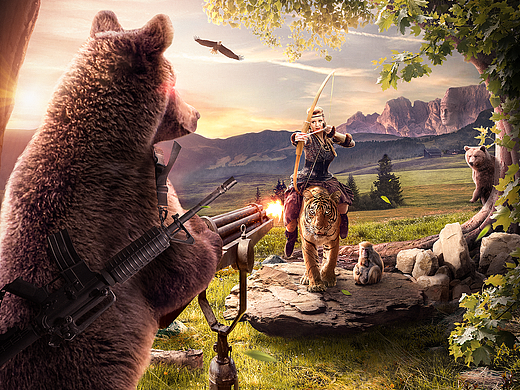 参加阿门比赛的合成