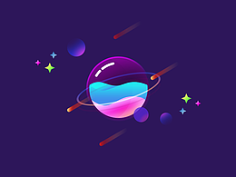 PS繪制炫酷半透明漸變星球