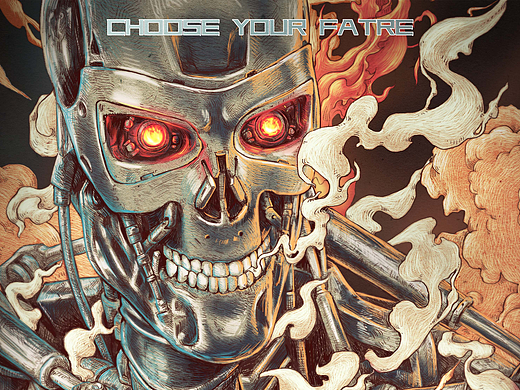 《終結(jié)者：黑暗命運》插畫海報（個人主頁-ZMzk0NDE4MDg=） - 商業(yè)插畫 - 站酷設(shè)計師腿毛醬原創(chuàng)素材 - 站酷ZCOOL