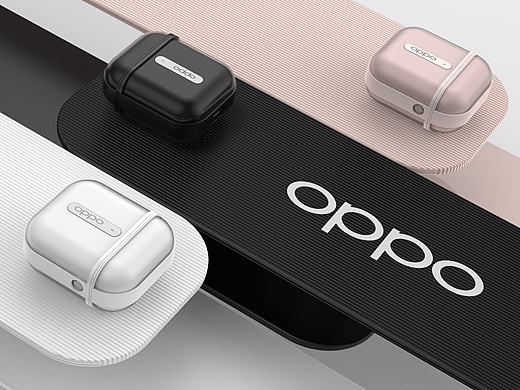OPPO透明磨砂渲染耳机套
