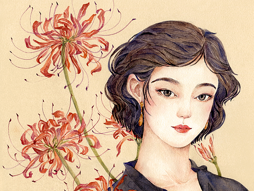 今日处暑（植物节气美人图）