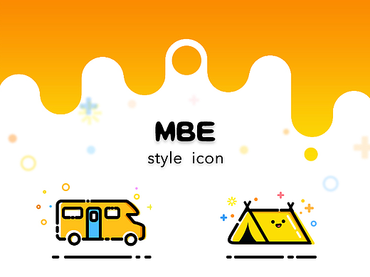 mbe风格旅行图标