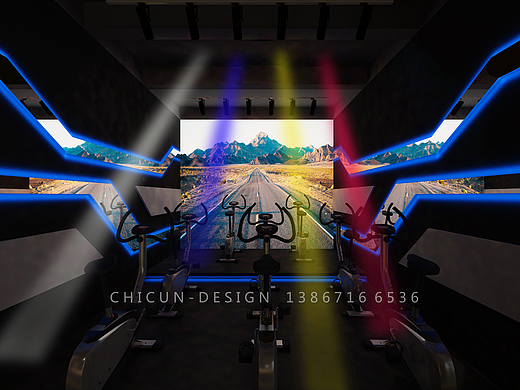 尺寸设计|云盛体育健身房设计 健身房效果图