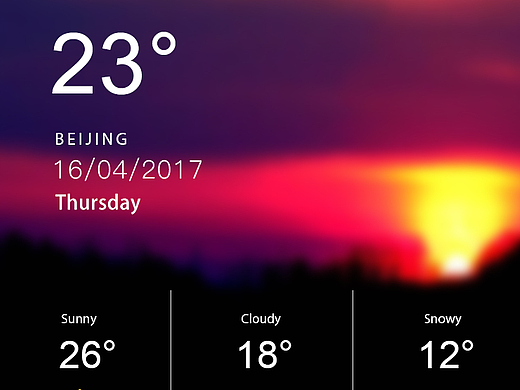 天气（个人主页-ZMjMzODYyNzY=） - APP界面 - 站酷设计师伊祁八千原创素材 - 站酷ZCOOL