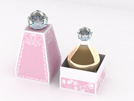 鉆石の香水盒-外盒設計（個人主頁-ZMjI4MTMxMjQ=） - 包裝 - 站酷設計師ShusangCheng原創(chuàng)素材 - 站酷ZCOOL