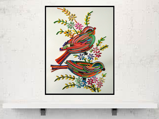 衍紙畫（個人主頁-ZMTg4MDAxOTY=） - 工藝品設(shè)計 - 站酷設(shè)計師I_am_a_robot原創(chuàng)素材 - 站酷ZCOOL