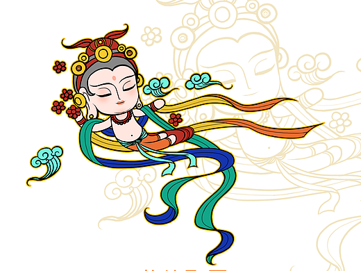 原创卡通IP《敦煌飞天——吉祥娃娃》