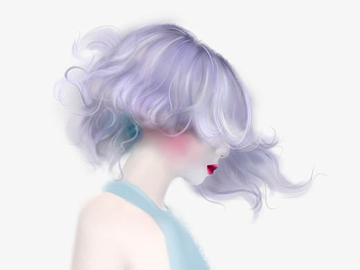 风中紫发+穿婚纱的女孩（个人主页-ZMjMxNDM1Mjg=） - 艺术插画 - 站酷设计师彧竹原创素材 - 站酷ZCOOL