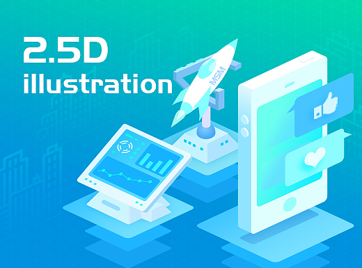 “2.5D”插图-Banner、App闪屏