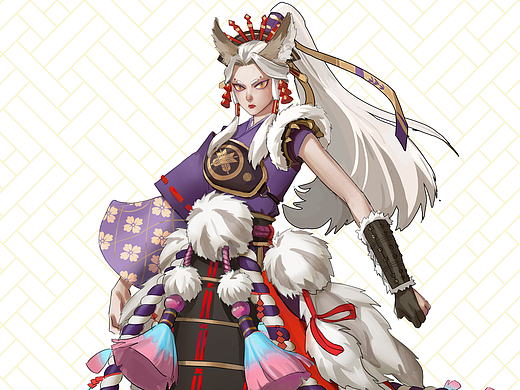 百绘罗衣-白狼（个人主页-ZNDEyODcxNTI=） - 商业插画 - 站酷设计师v嘎嘎_gaga原创素材 - 站酷ZCOOL