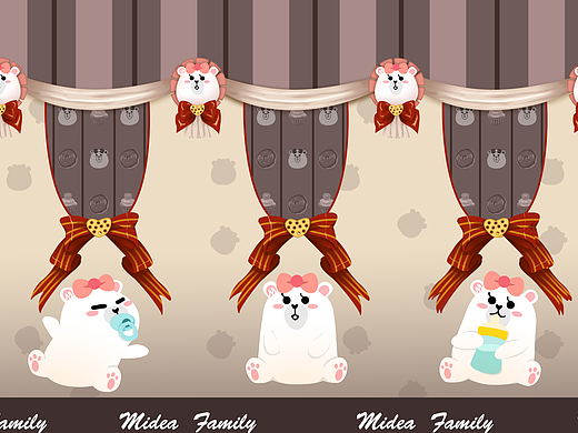 Midea Family 熊小美洛丽塔柄图《甜甜熊》