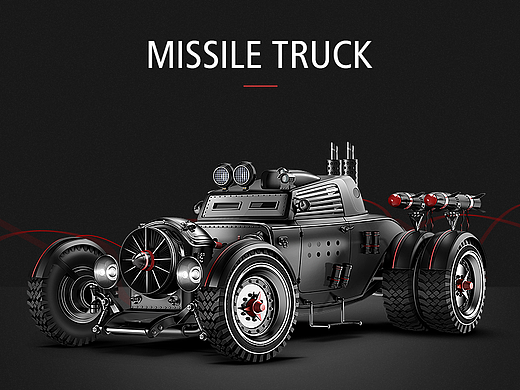 PS繪制《MISSILE TRUCK》（個人主頁-ZMjMzNjA1MzY=） - 其他UI - 站酷設(shè)計師hello沙子原創(chuàng)素材 - 站酷ZCOOL