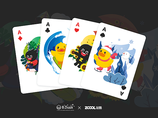 B.Duck小黃鴨 x ZCOOL站酷聯(lián)名撲克（個人主頁-ZMzg3Mjk2NjA=） - 商業(yè)插畫 - 站酷設(shè)計師xttaoo原創(chuàng)素材 - 站酷ZCOOL