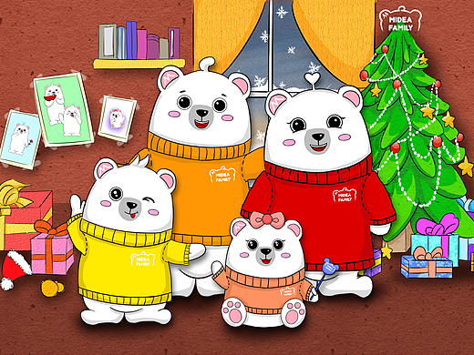 Midea Family Q版形象(个人主页-ZNDE3MDU2NzY=) - IP形象 - 站酷设计师骨感范女王原创素材 - 站酷ZCOOL