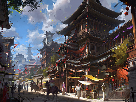 康晨曦中国风场景【比奇城内】
