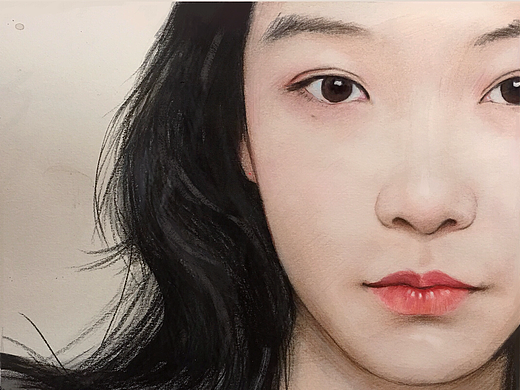 彩铅混水彩人物像——hy