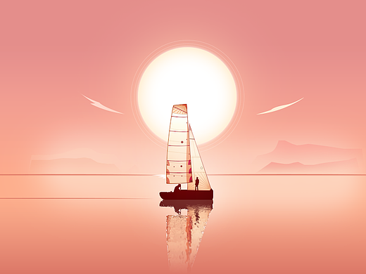 微光风景 练习（个人主页-ZMjM2ODEyMTY=） - 艺术插画 - 站酷设计师是一朵花花花原创素材 - 站酷ZCOOL