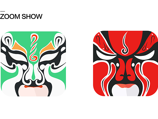 三国脸谱图标/WEB风格音乐icon设计