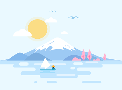 扁平化风景
