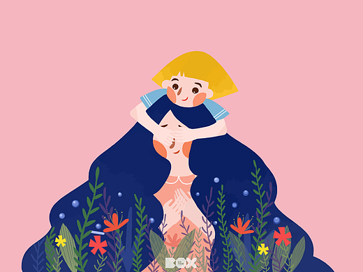 母亲节广告插图