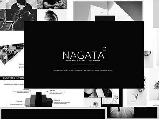 苹果系统专用】黑色Nagata经营商务keynote模板