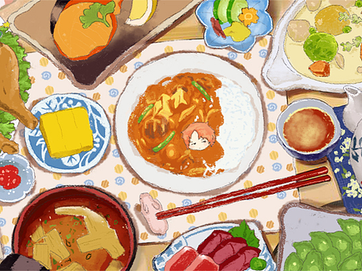 手绘食物