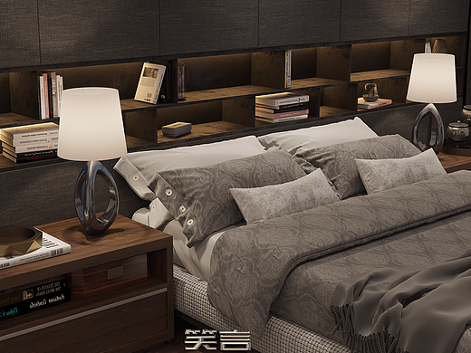 现代卧室（个人主页-ZMjMwMzczMjQ=） - 建筑/空间 - 站酷设计师妙不可言丶原创素材 - 站酷ZCOOL