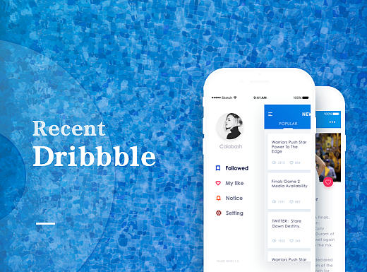 Dribbble小记（有码）-新闻类／阅读类APP