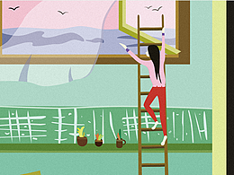 临摹咪蒙上的一个插画