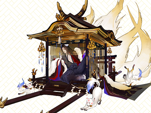 烬天玉藻前-玉帘烬幄(个人主页-ZNDEyODYyODA=) - 商业插画 - 站酷设计师小字洛桜原创素材 - 站酷ZCOOL
