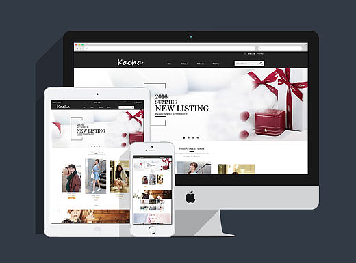 kacha网站前台界面展示