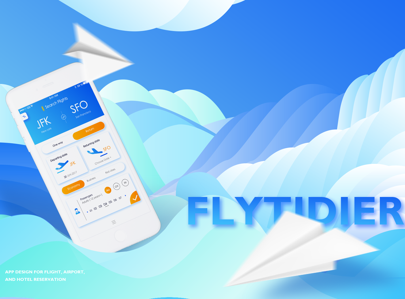 FLYTIDIER航空App设计