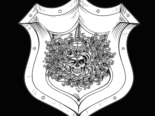 骷髅美杜莎盾牌