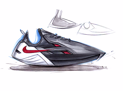 NIKE休闲运动鞋手绘—— 马赛（Mars）作品